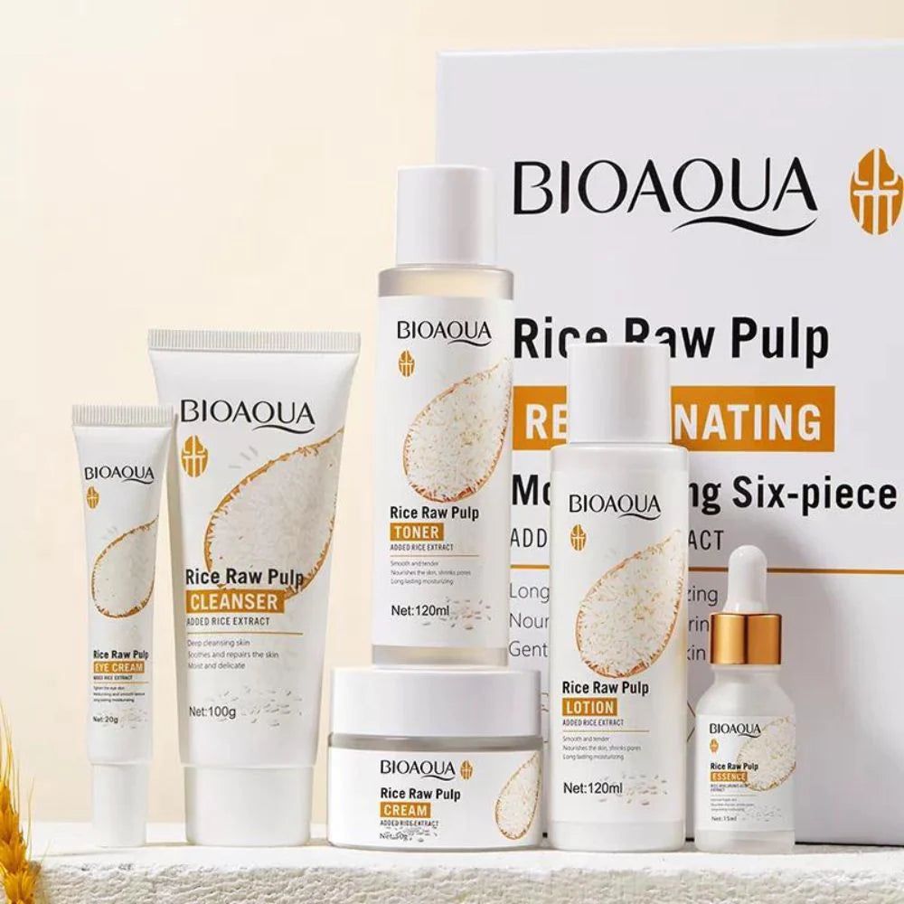 🔥 OFERTA !!! COMBO SKIN CARE COMPLETO DE ARROZ BIOAQUA X5 🔥